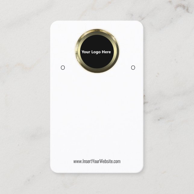 Creat Your Custom Logo Earring Display Card  (Front)