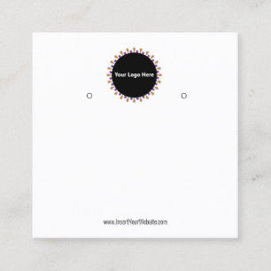 Creat Your Custom Logo Earring Display Card 