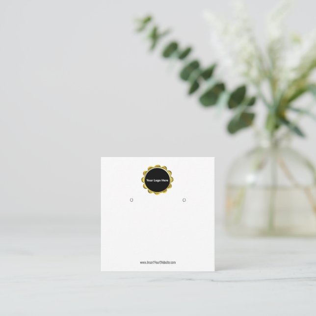 Creat Your Custom Logo Earring Display Card  (Standing Front)