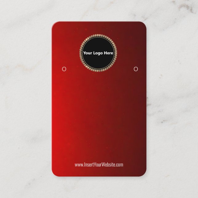 Creat Your Custom Logo Earring Display Card  (Front)