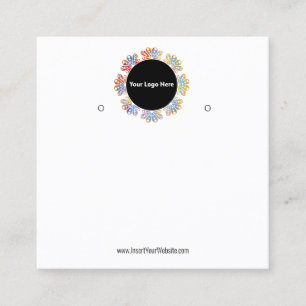 Creat Your Custom Logo Earring Display Card 