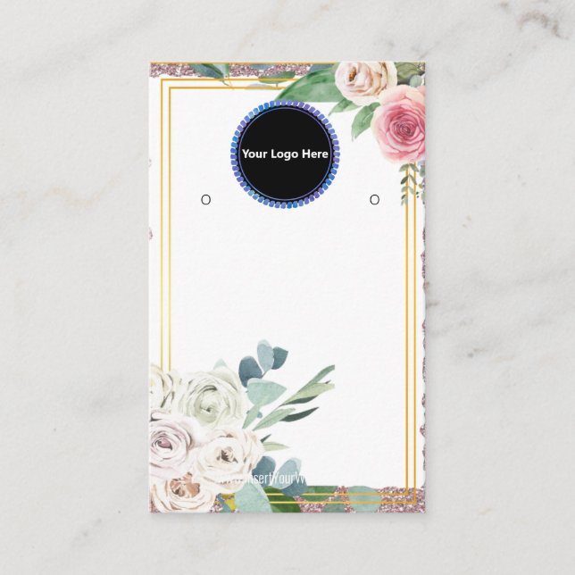 Creat Your Custom Logo Earring Display Card  (Front)