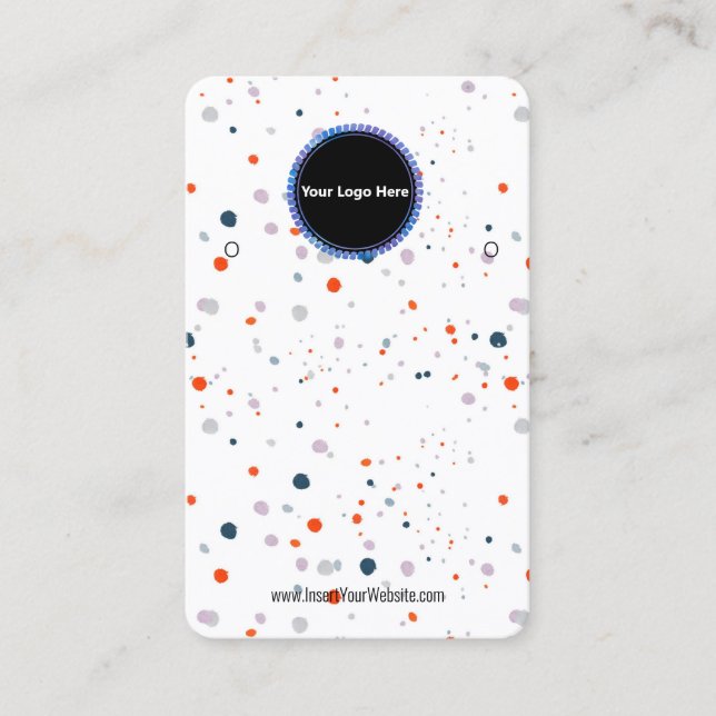 Creat Your Custom Logo Earring Display Card  (Front)