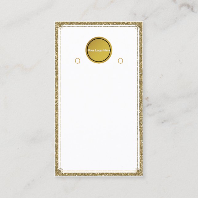 Creat Your Custom Logo Earring Display Card  (Front)