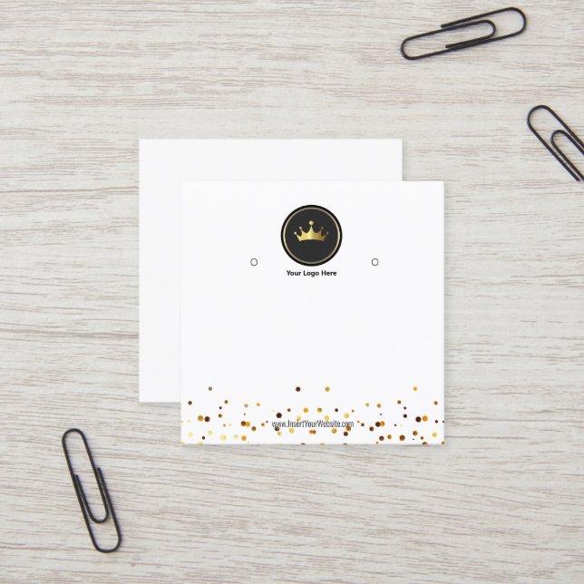 Creat Your Custom Logo Earring Display Card  (Front/Back In Situ)