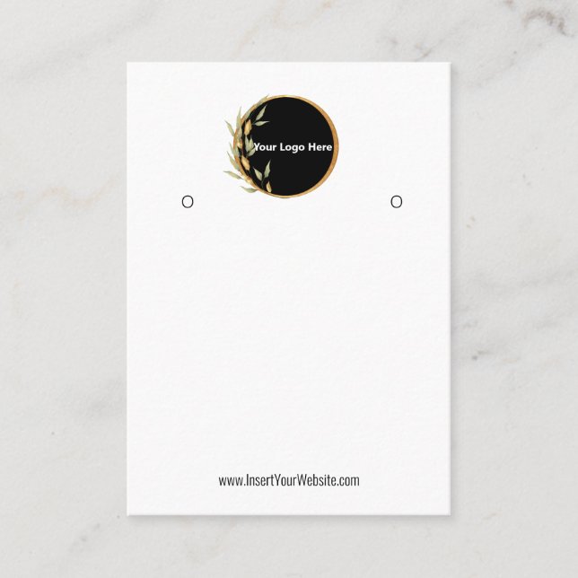 Creat Your Custom Logo Earring Display Card  (Front)