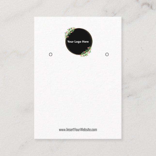 Creat Your Custom Logo Earring Display Card  (Front)
