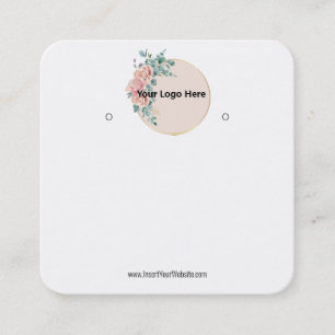 Creat Your Custom Logo Earring Display Card 