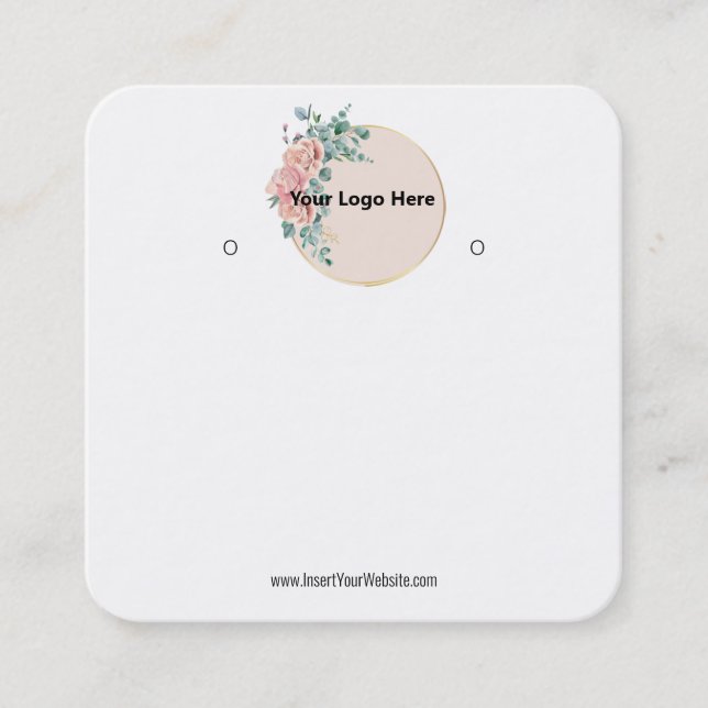 Creat Your Custom Logo Earring Display Card  (Front)