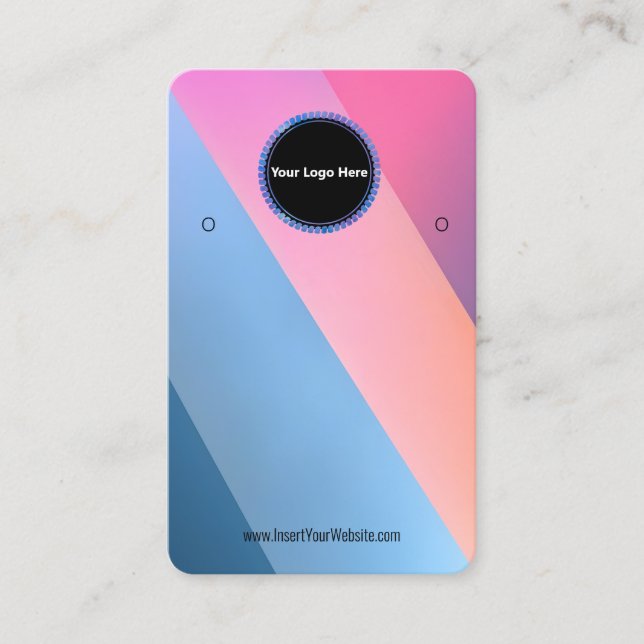 Creat Your Custom Logo Earring Display Card  (Front)