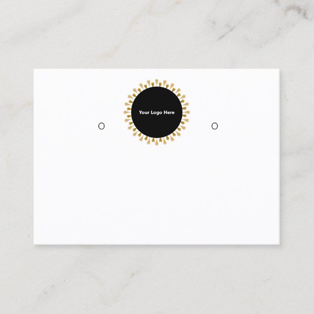 Creat Your Custom Logo Earring Display Card  (Front)