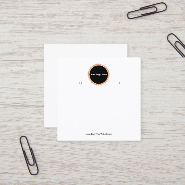 Creat Your Custom Logo Earring Display Card  (Front/Back In Situ)