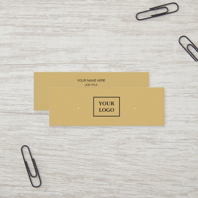 Creat Your Custom Logo Earring Mini Business Card (Front/Back In Situ)