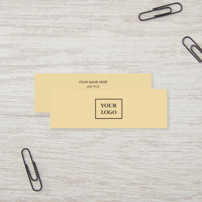 Creat Your Custom Logo Earring Mini Business Card (Front/Back In Situ)