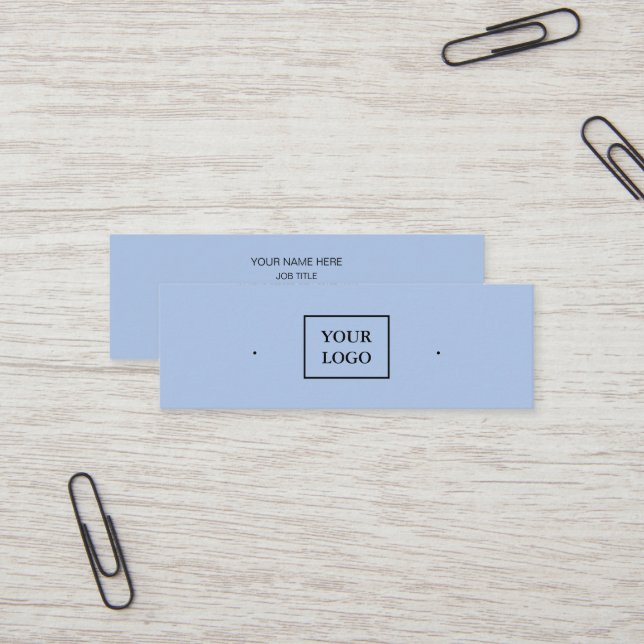 Creat Your Custom Logo Earring Mini Business Card (Front/Back In Situ)