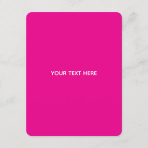 Creat Your Own Megenta Invitation Postcard