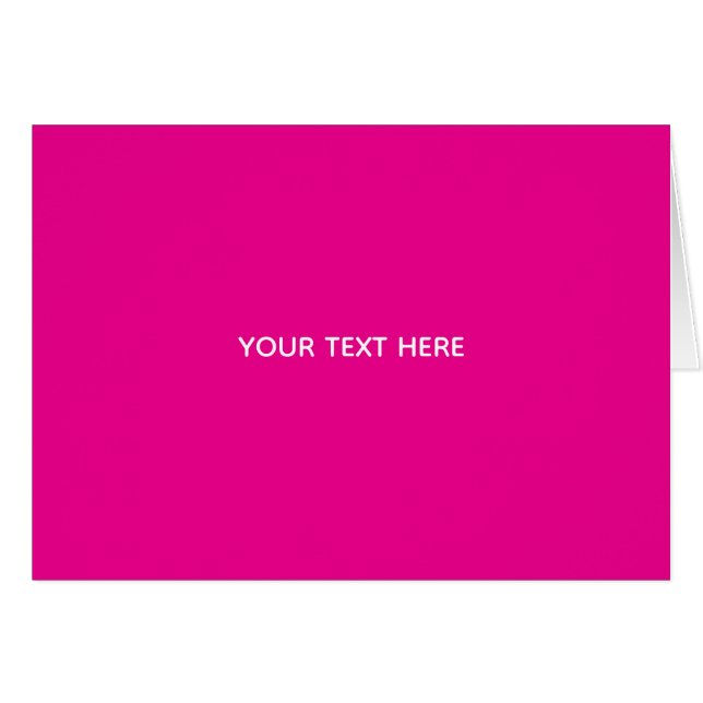 Creat Your Own Megenta Invitation Postcard (Front Horizontal)