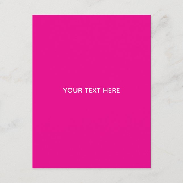 Creat Your Own Megenta Invitation Postcard (Front)