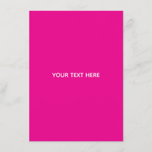 Creat Your Own Megenta Invitation Postcard