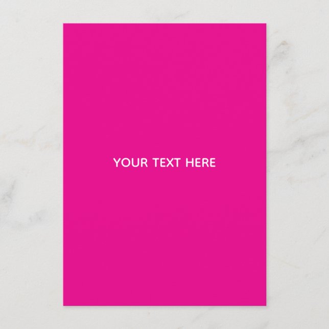Creat Your Own Megenta Invitation Postcard (Front)