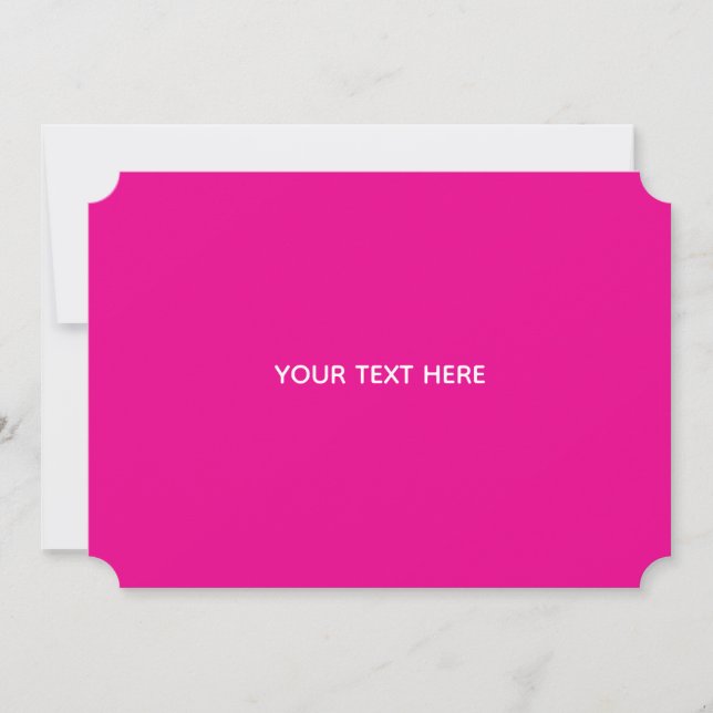 Creat Your Own Megenta Invitation Postcard (Front)