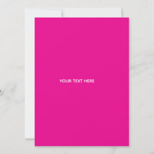 Creat Your Own Megenta Invitation Postcard