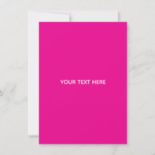 Creat Your Own Megenta Invitation Postcard