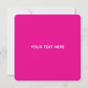 Creat Your Own Megenta Invitation Postcard