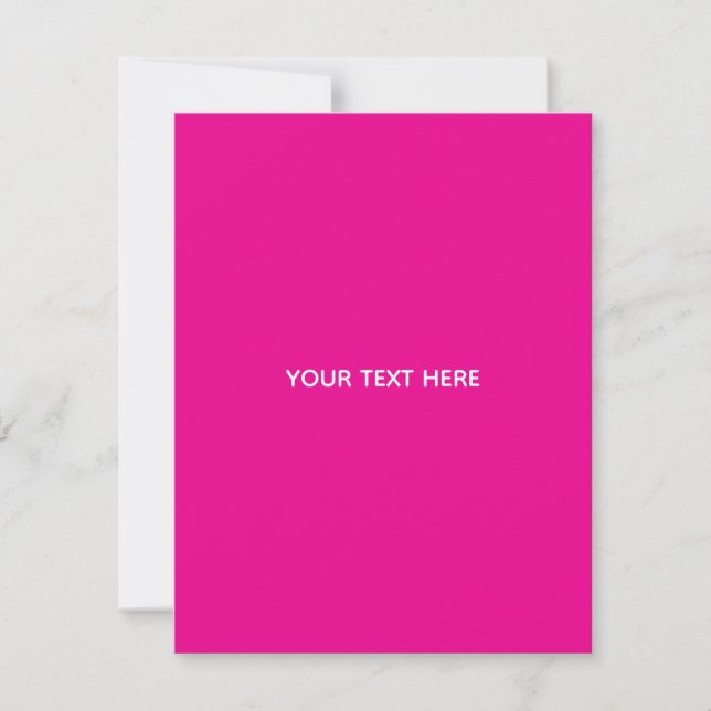 Creat Your Own Megenta Invitation Postcard (Front)