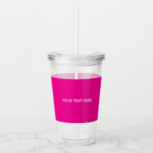 Creat Your Own Megenta Invitation Postcard Acrylic Tumbler