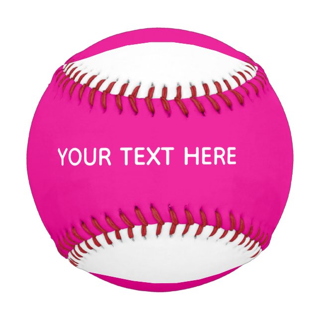 Creat Your Own Megenta Invitation Postcard Baseball (Front)