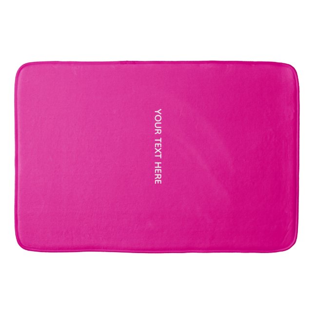 Creat Your Own Megenta Invitation Postcard Bath Mat (Front)