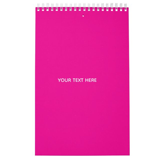 Creat Your Own Megenta Invitation Postcard Calendar (Cover)