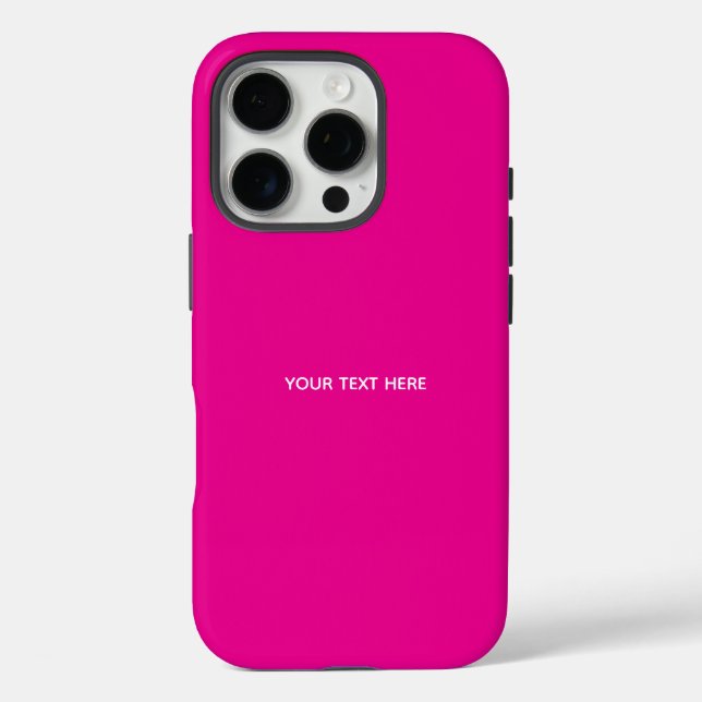 Creat Your Own Megenta Invitation Postcard Case-Mate iPhone Case (Back)