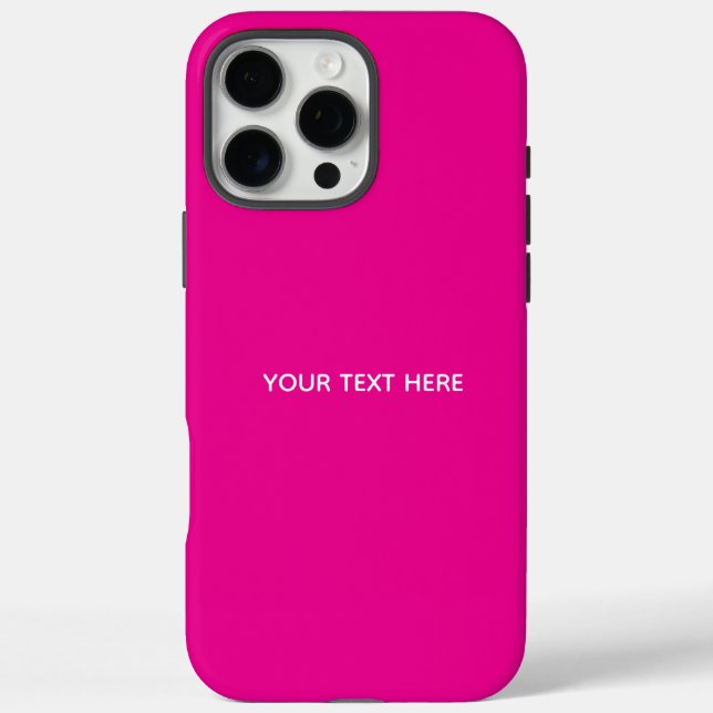 Creat Your Own Megenta Invitation Postcard Case-Mate iPhone Case (Back)