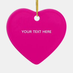 Creat Your Own Megenta Invitation Postcard Ceramic Ornament