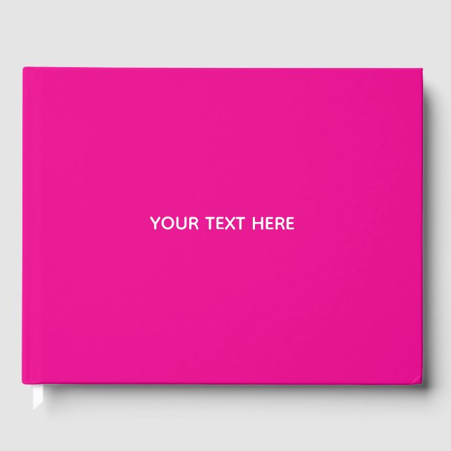 Creat Your Own Megenta Invitation Postcard Guest Book (Front)