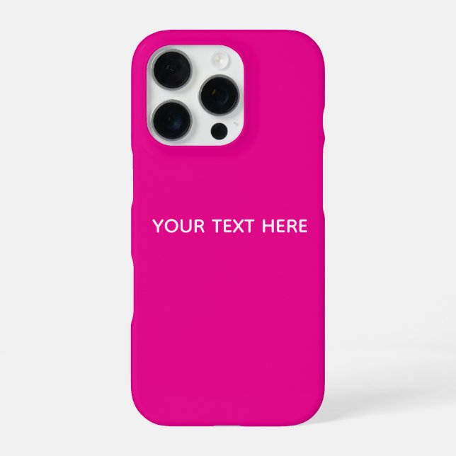 Creat Your Own Megenta Invitation Postcard iPhone Case (Back)