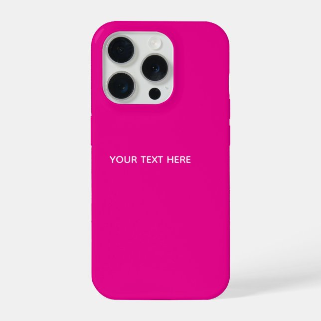 Creat Your Own Megenta Invitation Postcard iPhone Case (Back)