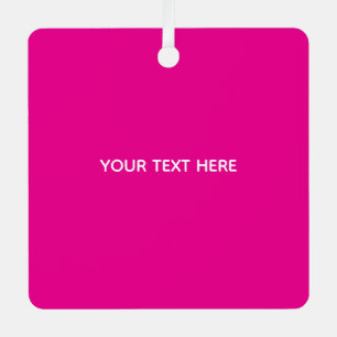 Creat Your Own Megenta Invitation Postcard Metal Tree Decoration