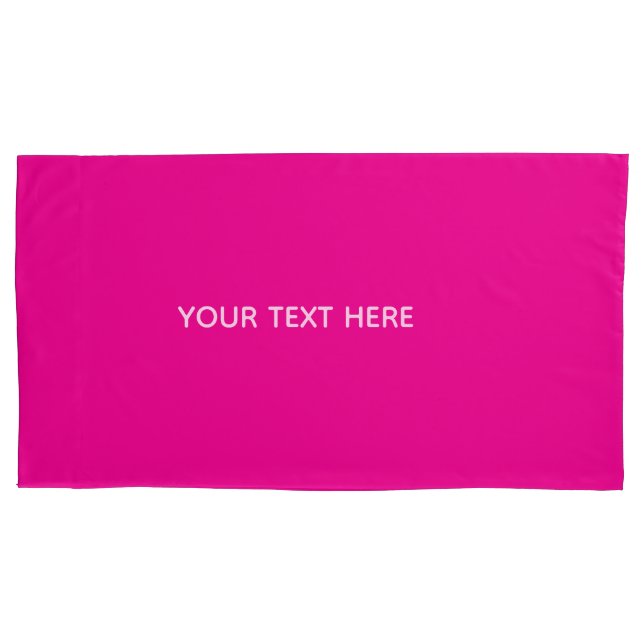 Creat Your Own Megenta Invitation Postcard Pillowcase (Front-Left)