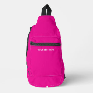 Creat Your Own Megenta Invitation Postcard Sling Bag