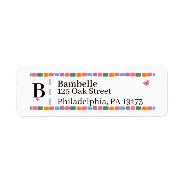 Creat Your Personalised Return Address Label (Front)