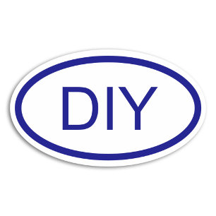 Create a Blue Euro Style Oval Sticker