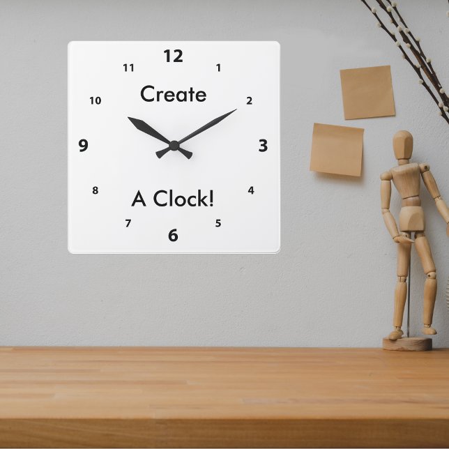 Create A Clock! 4 Square Wall Clock (Creator Uploaded)