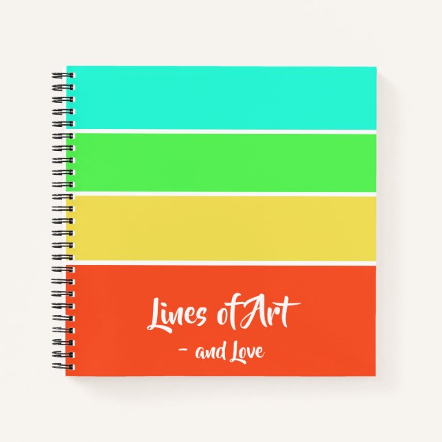 Create A Colourful Striped Notebook For Kids (Front)