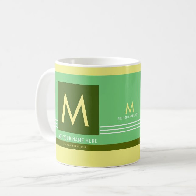 Create a cool monogram coffee mug (Front Left)
