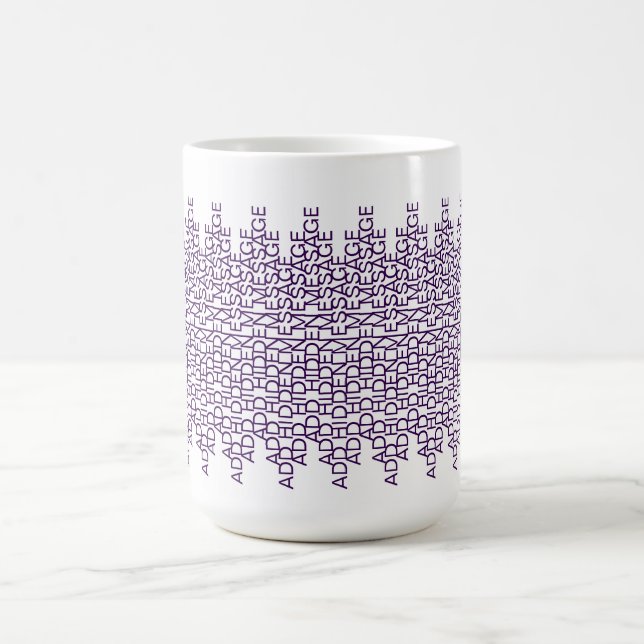 Create A Cool Trendy Custom Secret Message Purple Coffee Mug (Center)