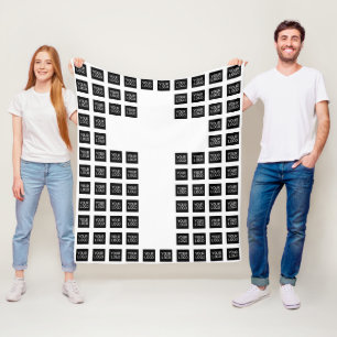 Create a Cross Pattern with any Logo or Image Flee Fleece Blanket