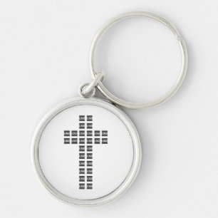 Create a Cross Pattern with any Logo or Image Key Ring